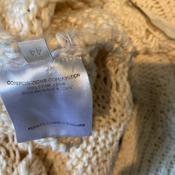 Vintage Stella McCartney Chunky Knit Cream Cardigan Sweater Coat IT 44 (US 8-10) - Picture 6 of 6